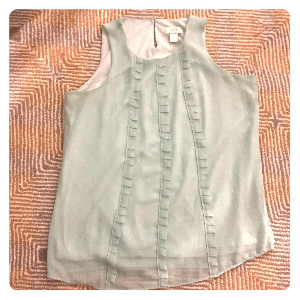Loft teal green sleeveless